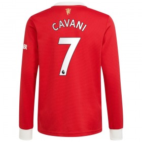Fußballtrikots Manchester United Edinson Cavani 7 2021-2022 Langarm Heimtrikotsatz kaufen